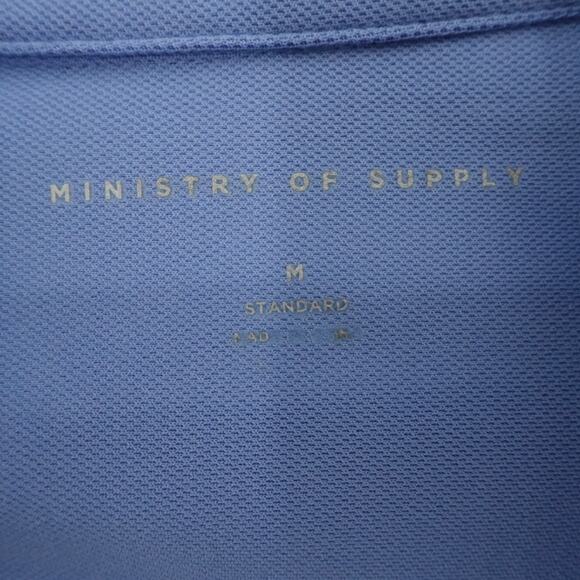 Ministry Of Supply Shirt Mens Medium Blue Apollo Long Sleeve Button Up Casual - Picture 3 of 13